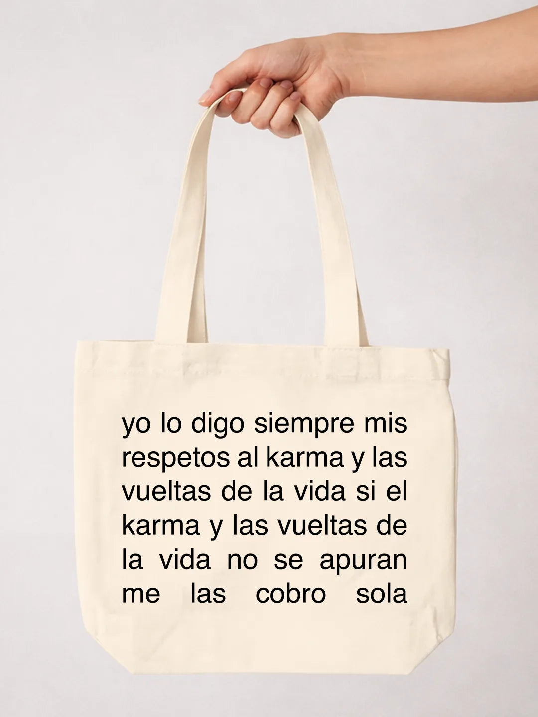 Tote bag «Mis respetos al karma»