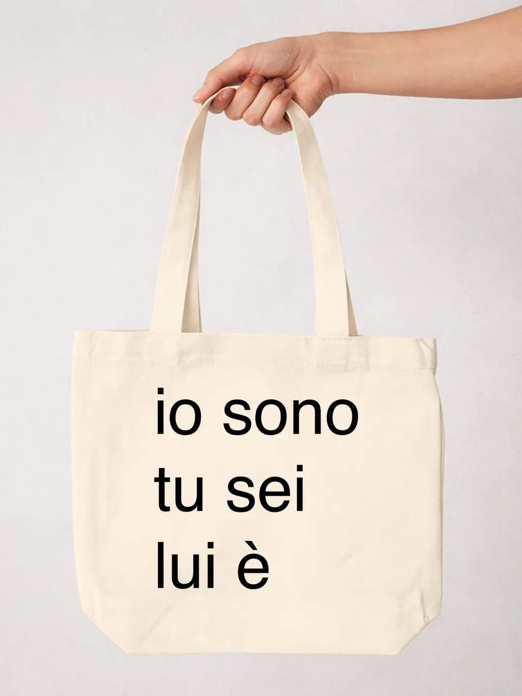 Tote bag «Io sono tu sei lui è»