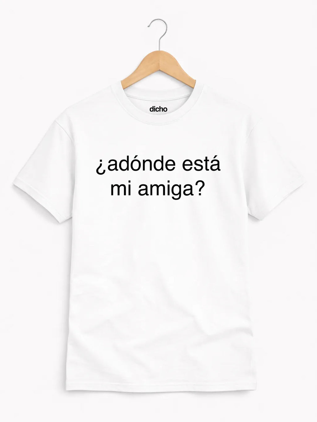 Remera «Adónde está mi amiga?»