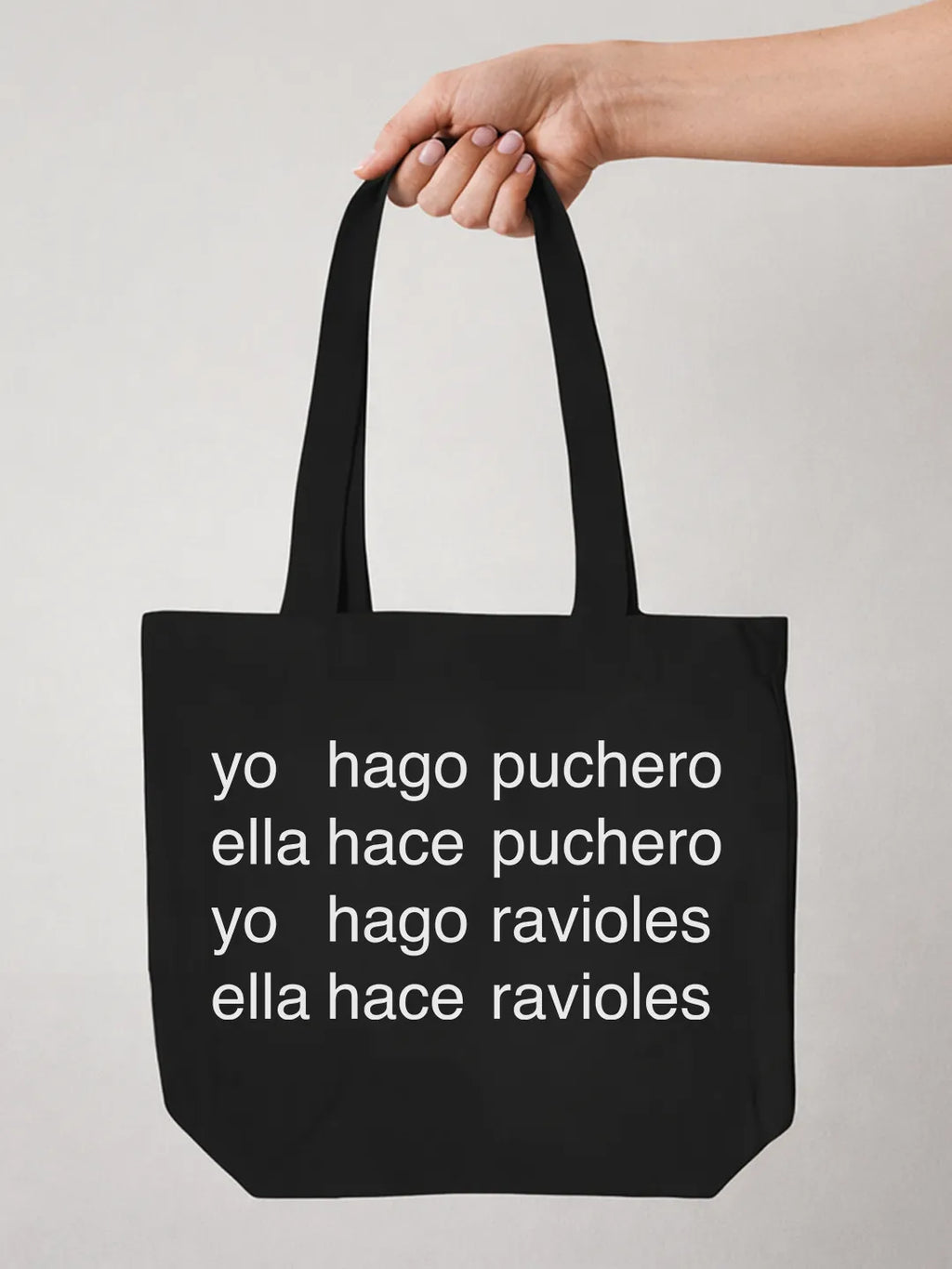 Tote bag «Yo hago puchero, ella hace puchero»