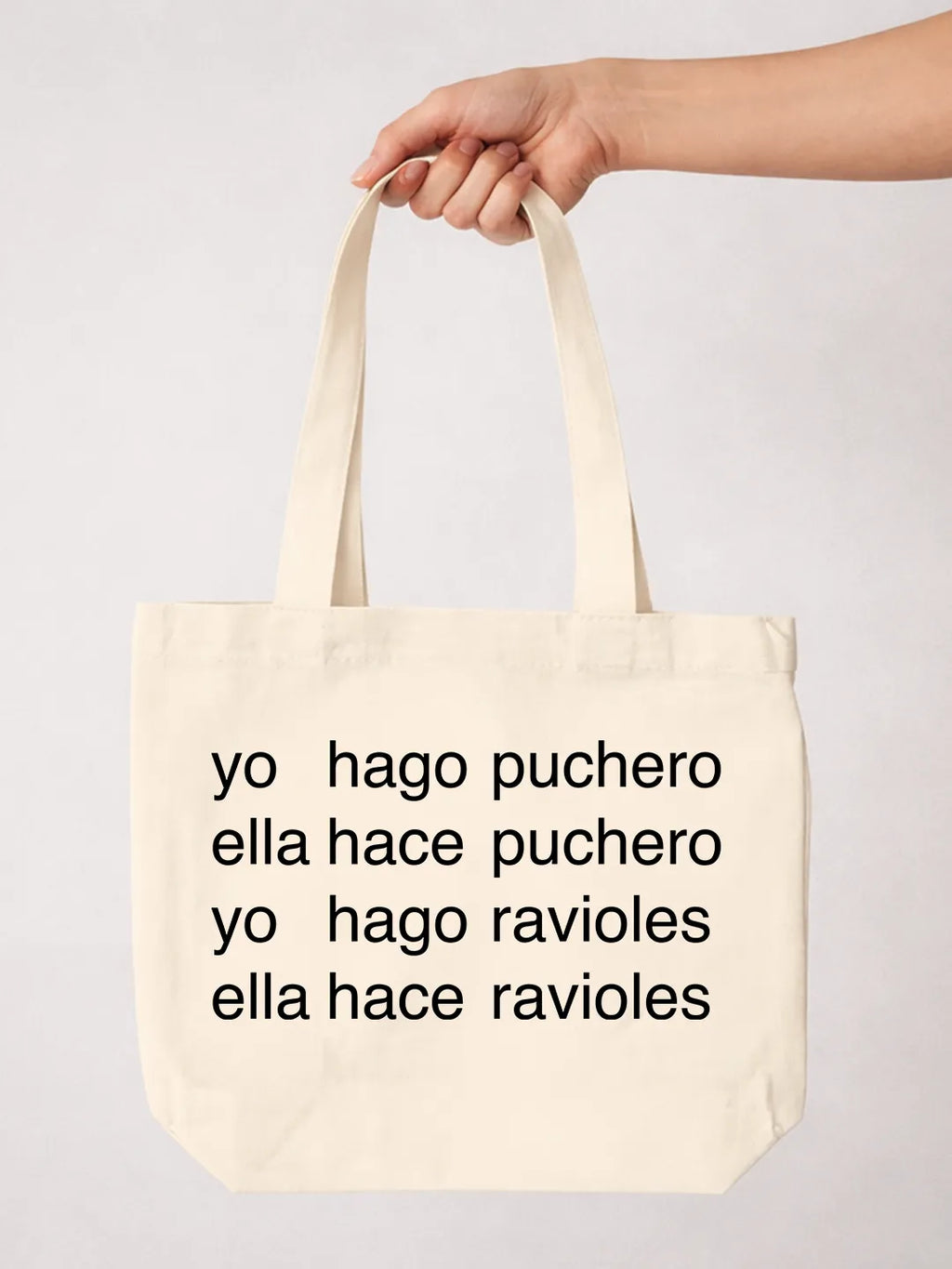 Tote bag «Yo hago puchero, ella hace puchero»