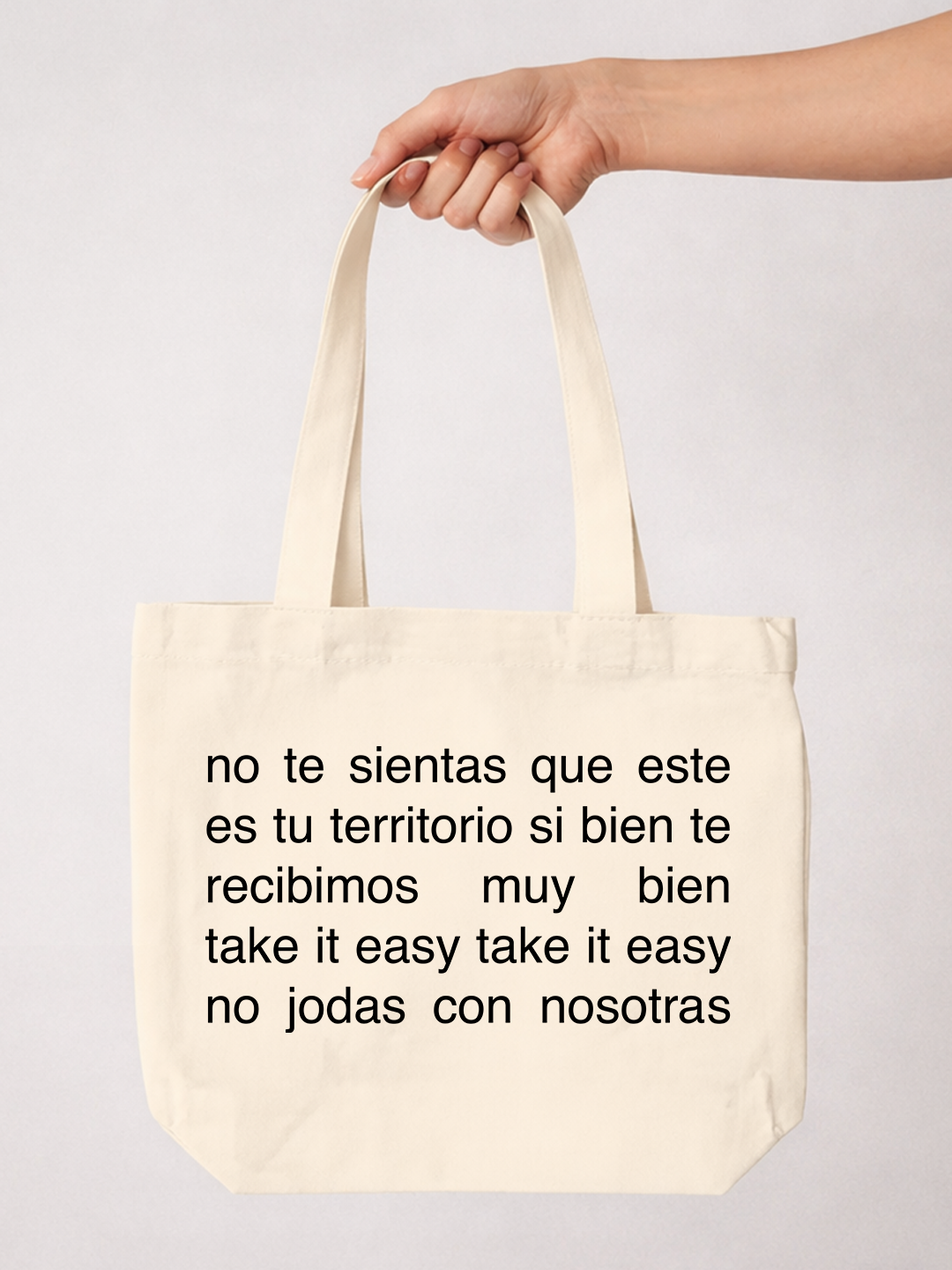 Tote bag «No jodas con nosotras»